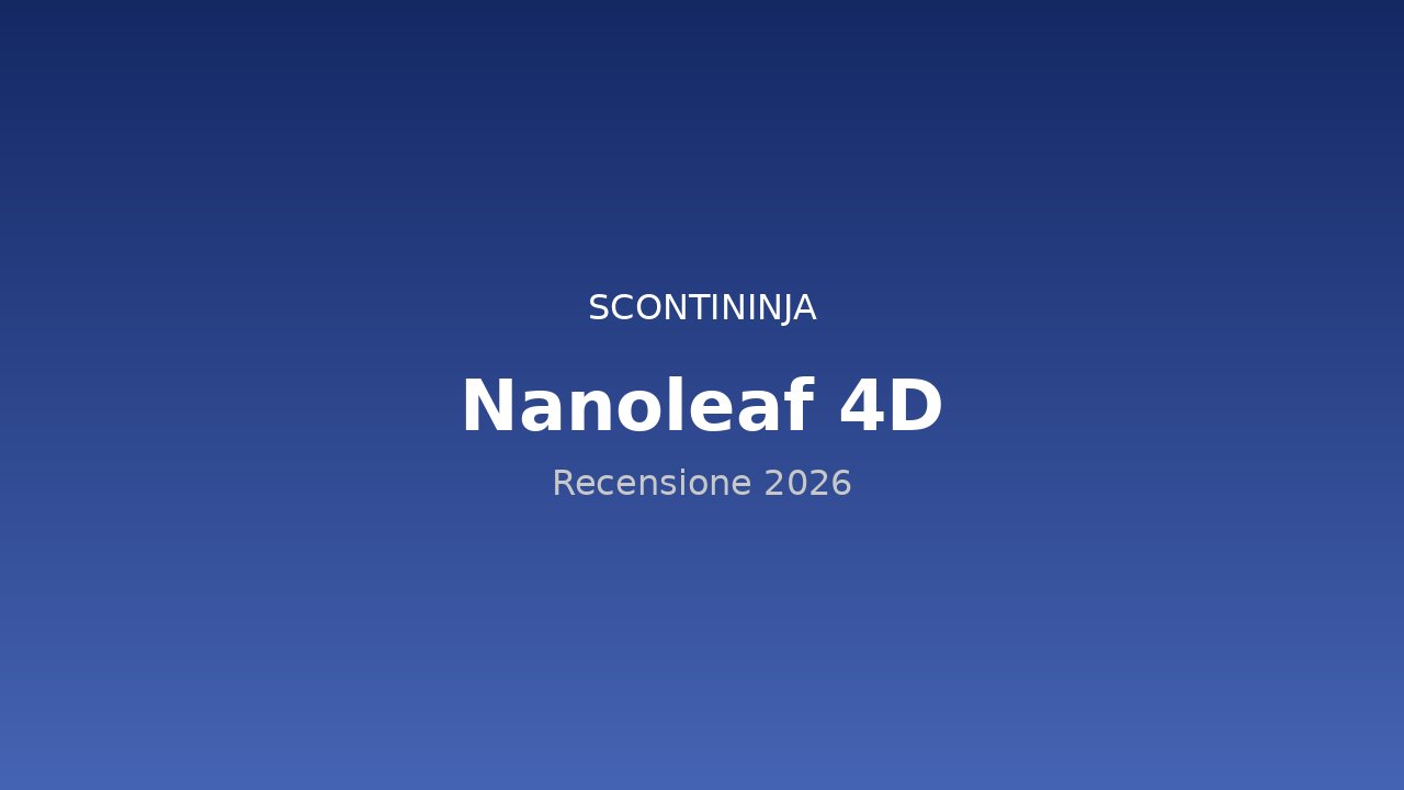 Copertina Recensione Nanoleaf 4D (2026): illuminazione smart che si sincronizza con i tuoi contenuti